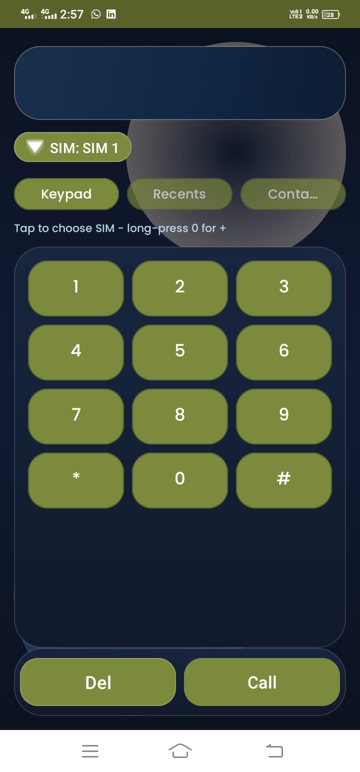DialSummary App - Inbuilt Dialer