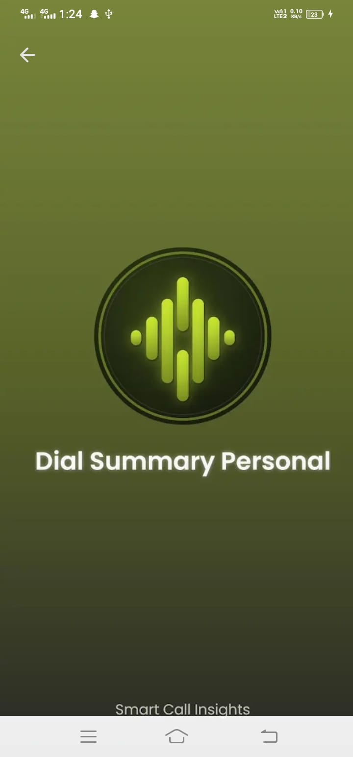 DialSummary App - Smart Insights Screen