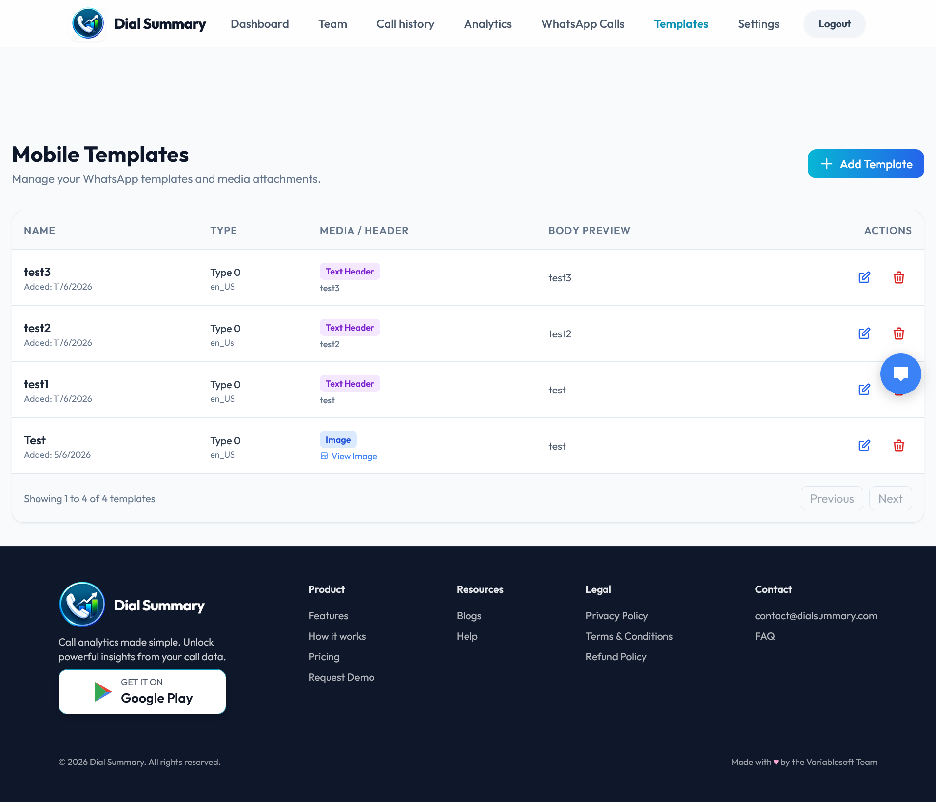 Horizontal Mobile Templates Screenshot (Mobile Templates 1)