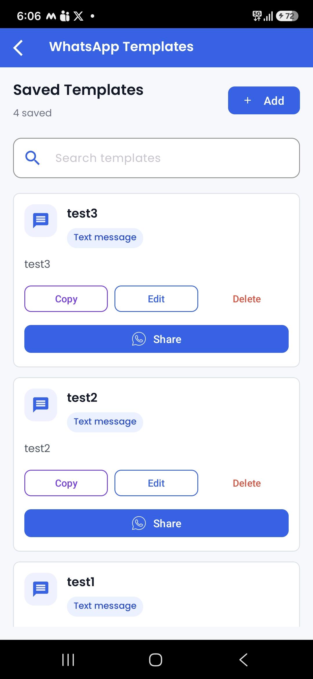 Vertical Mobile Templates Screenshot (Mobile templates 2)