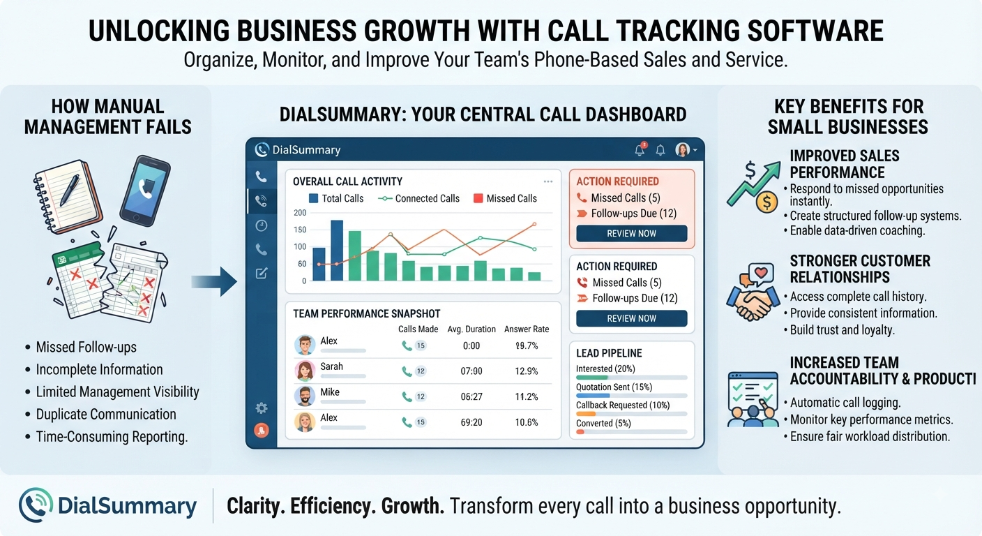 How Call Tracking Software Helps Small Businesses Improve Sales and Customer Relationships | DialSummary Blog