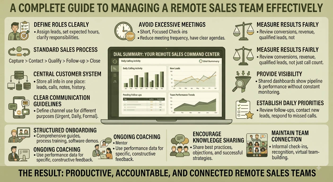 A Complete Guide to Managing a Remote Sales Team Effectively | DialSummary Blog